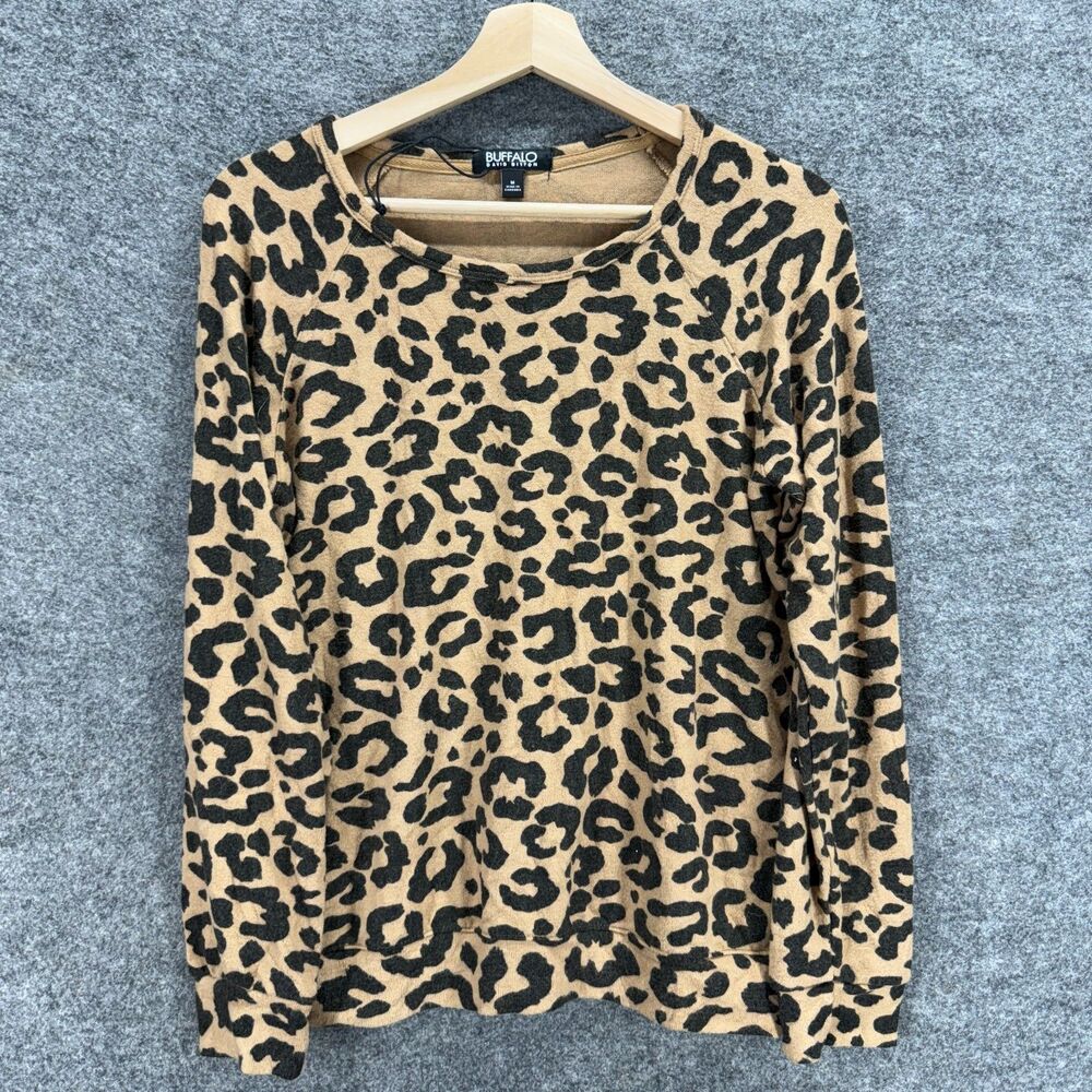 Buffalo David Bitton Leopard Print Blouse - Tan and Black